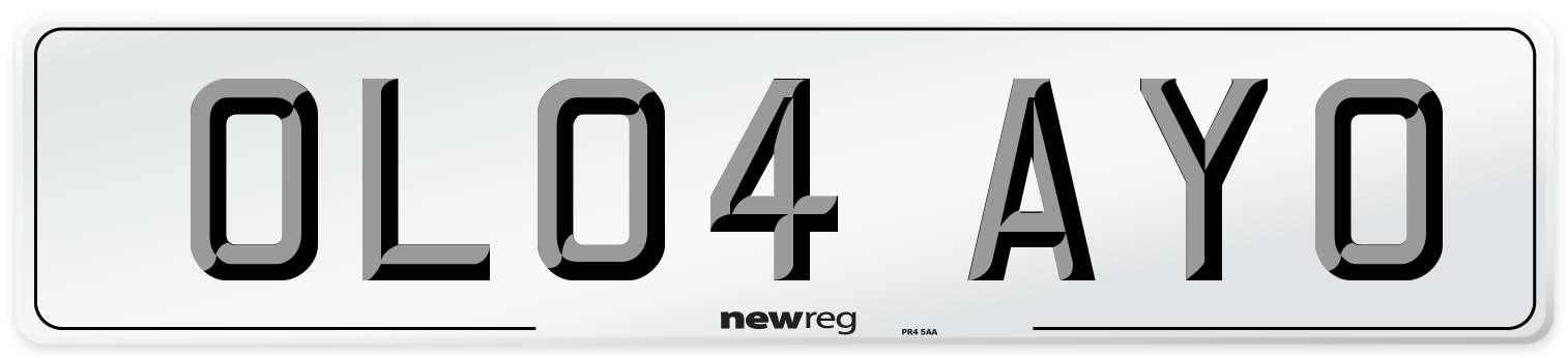 OL04 AYO Number Plate from New Reg